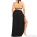 RongCun Plus Size Women's Spaghetti Strap Cover Up Beach Backless Wrap Long Dress Black B074DFTQ69